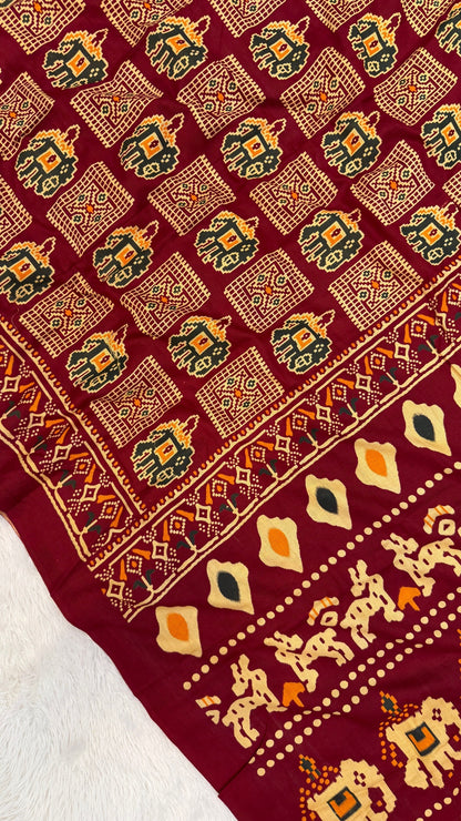 Patola Bandhej Saree (Rayon Silk)