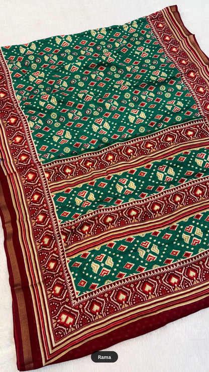 Ikkat Patola X Mul Cotten Saree
