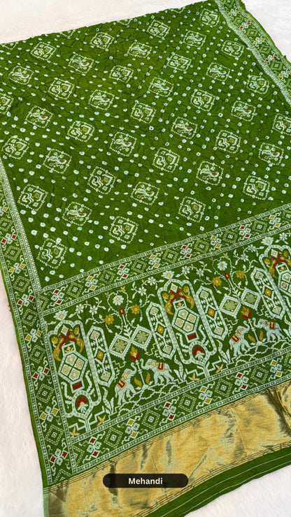 Kutchi Real Bandhej X Patan Patola Saree