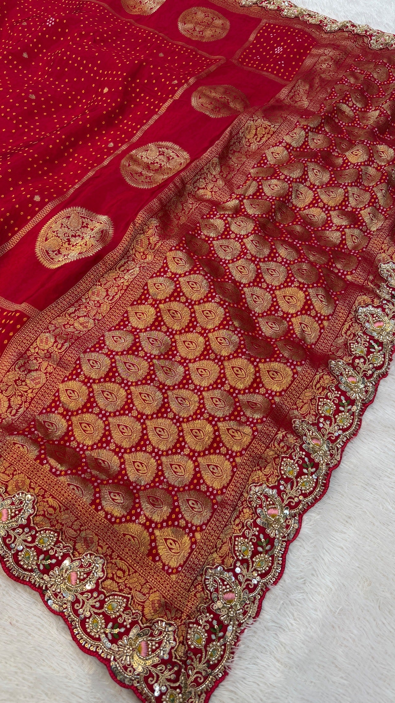 Laal Pari - The Handloom Atelier Handwork Saree