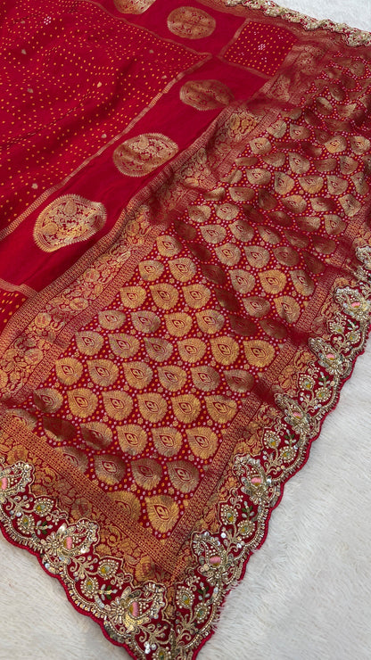 Laal Pari - The Handloom Atelier Handwork Saree