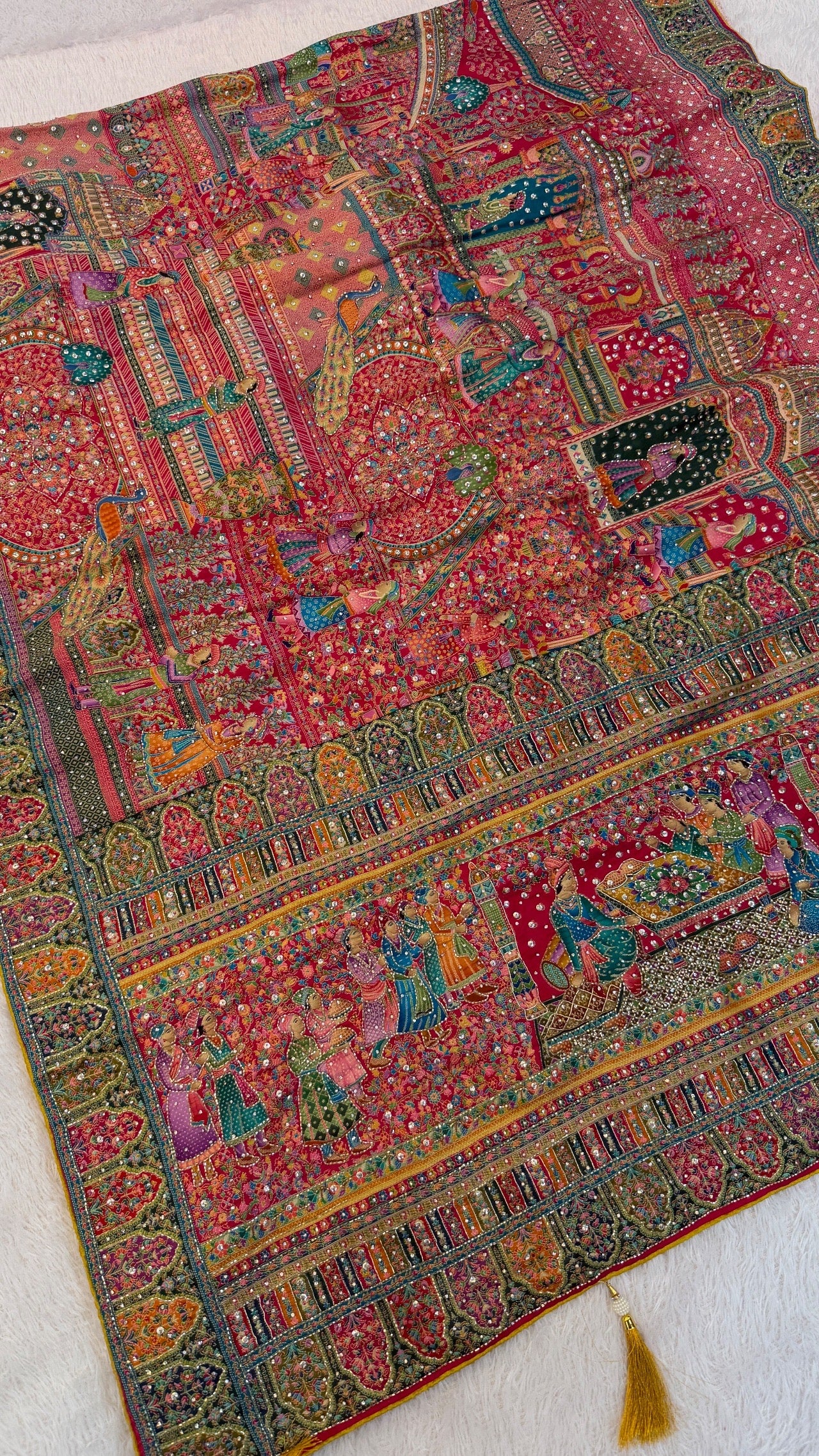 Pure Kalamkari Real Handwork Saree (3)