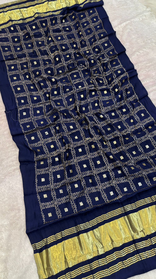 Sequence Work Duppta with Lagadi Patta (Blue)