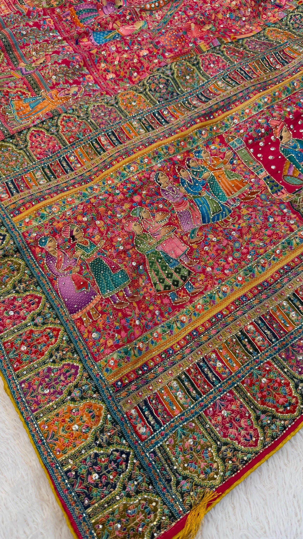 Pure Kalamkari Real Handwork Saree (3)