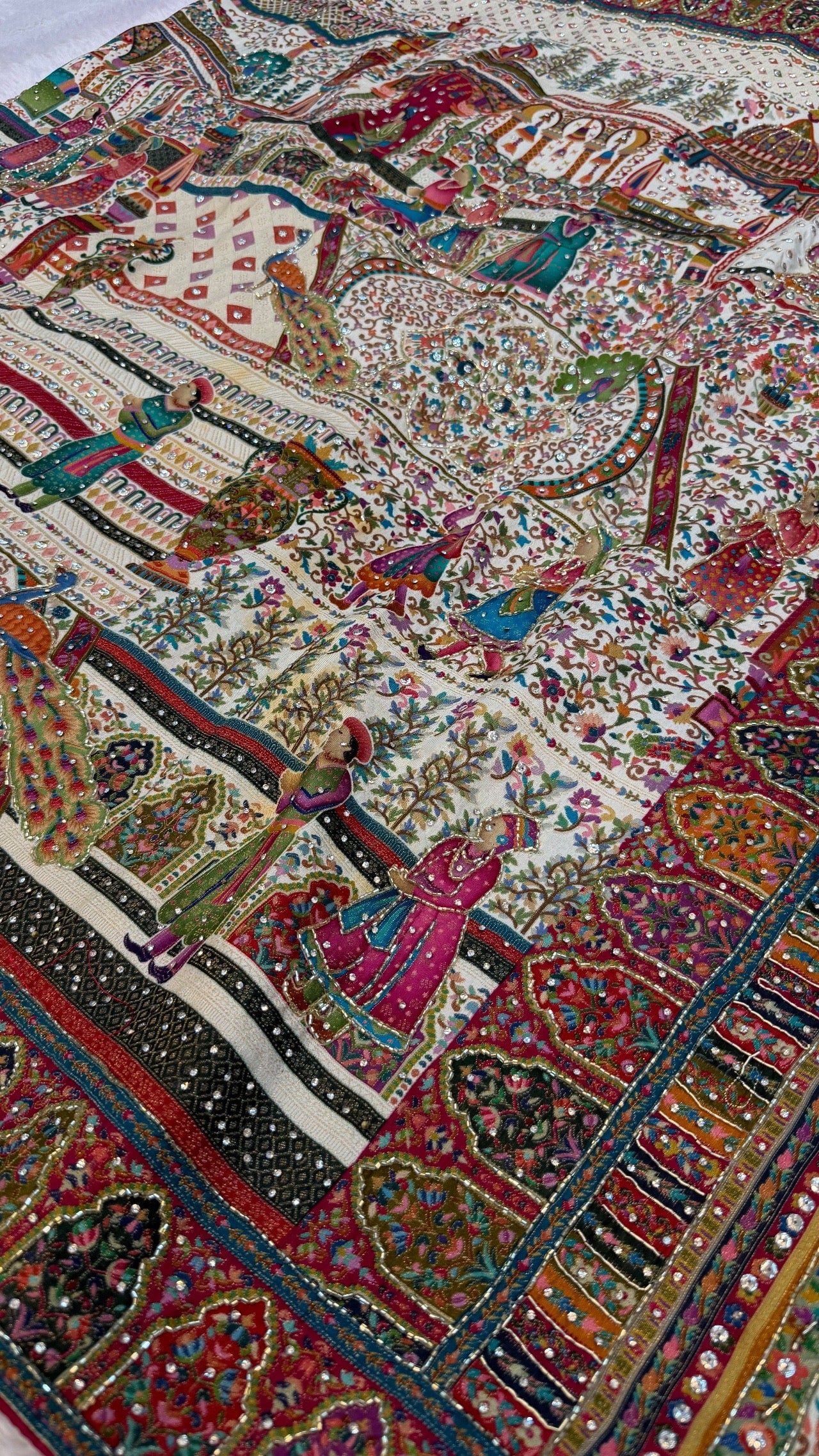 Pure Kalamkari Real Handwork Saree (6)