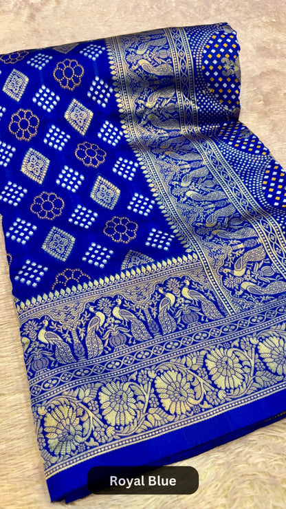 Rai Banarasi Bandhani Saree