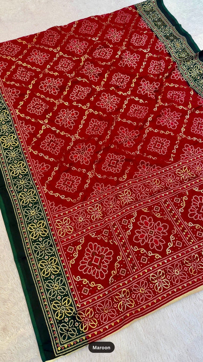 Traditional Bandhej Saree Vol.2
