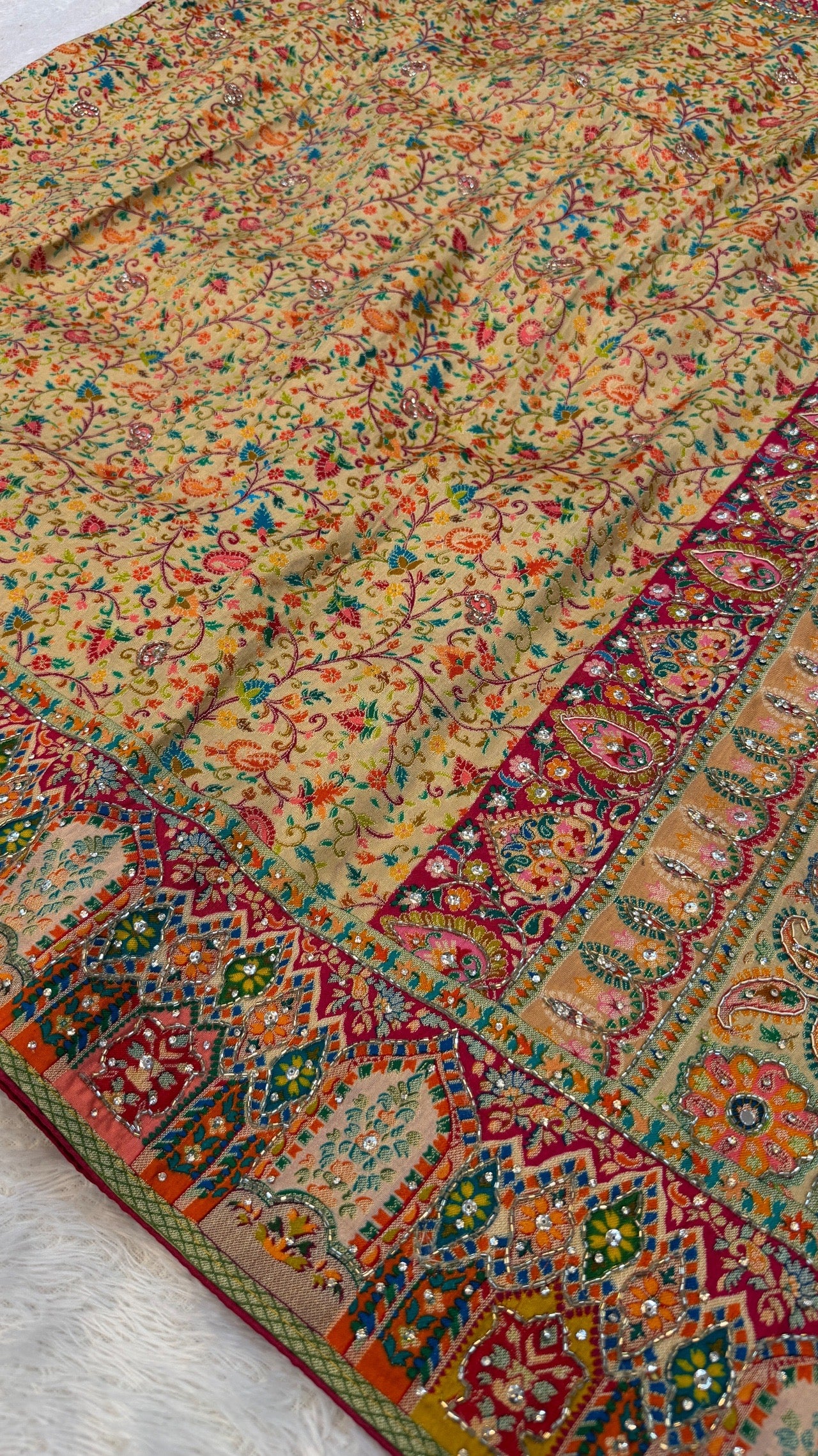 Pure Kalamkari Real Handwork Saree (2)