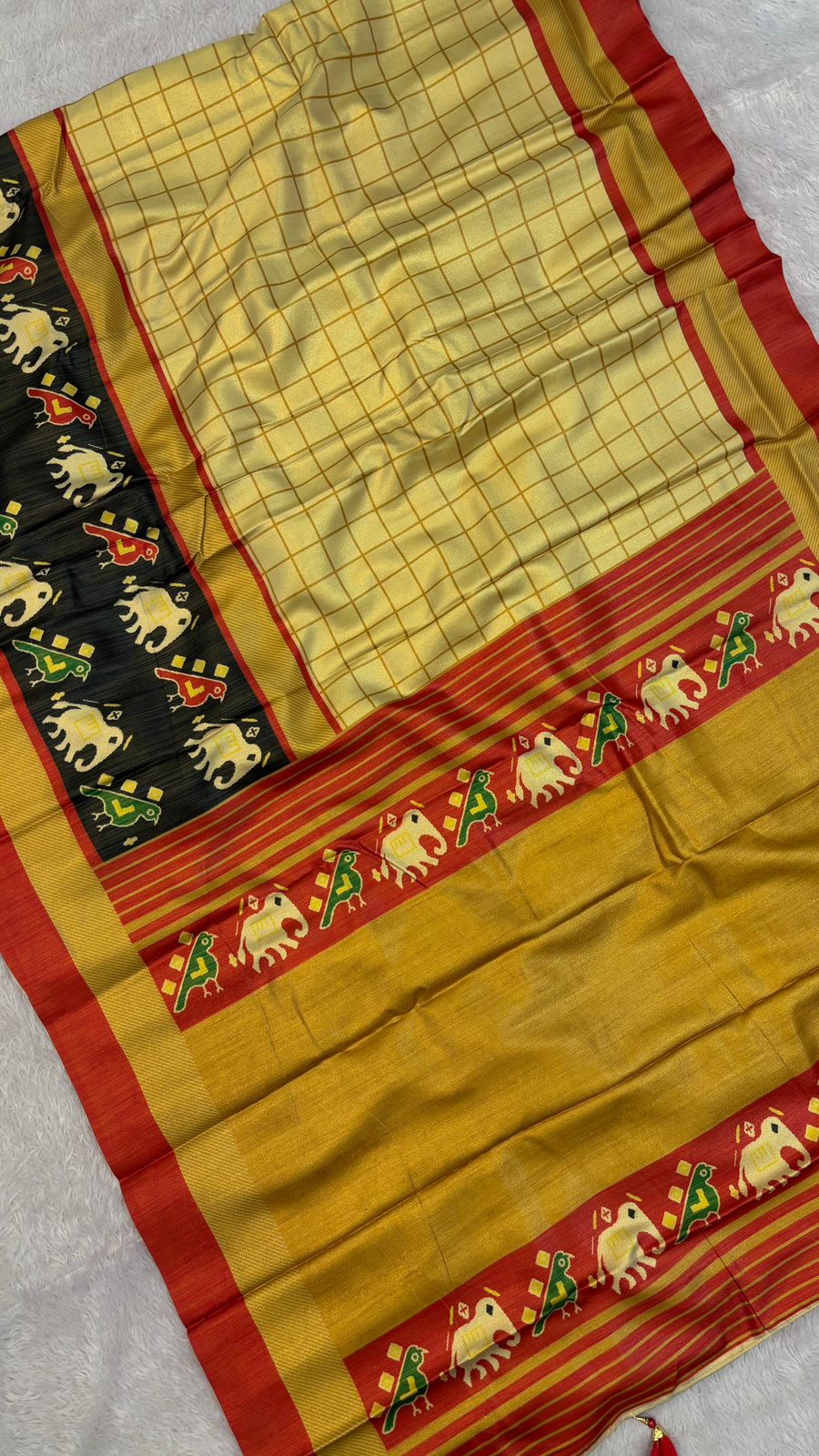 Golden Tissue Silk Patola Saree