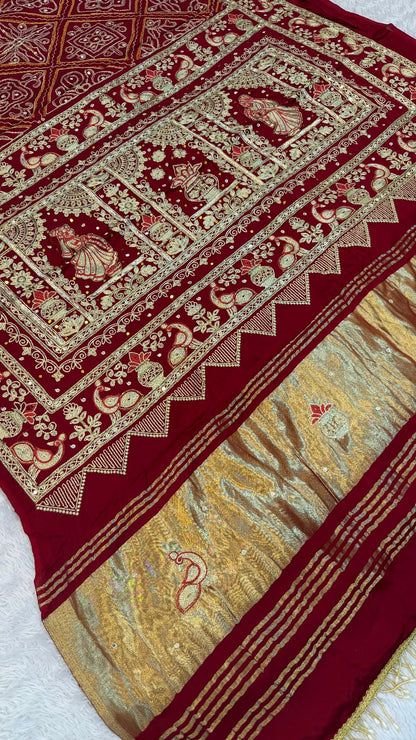 Traditional Gharchola Saree - 3022