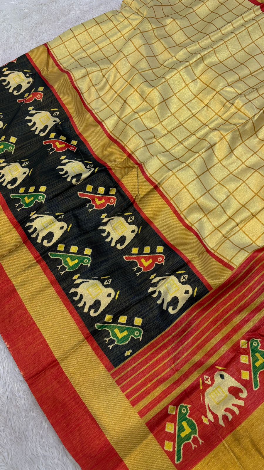 Golden Tissue Silk Patola Saree