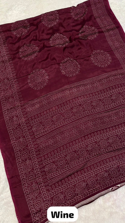 Airawat Kutchi Bandhani Saree