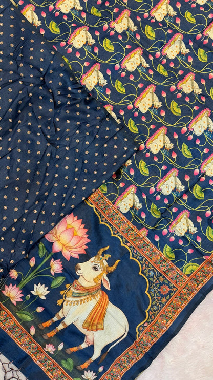 Tusser Silk Kalamkari Saree Vol.15