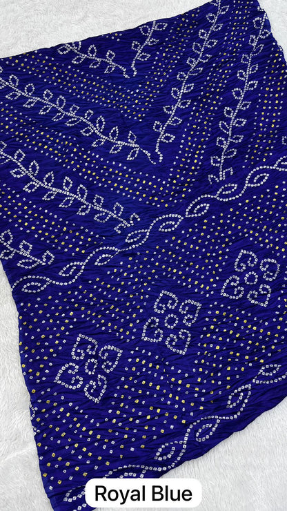 Kutchi Bandhani Saree (Amba-Dal Crush)