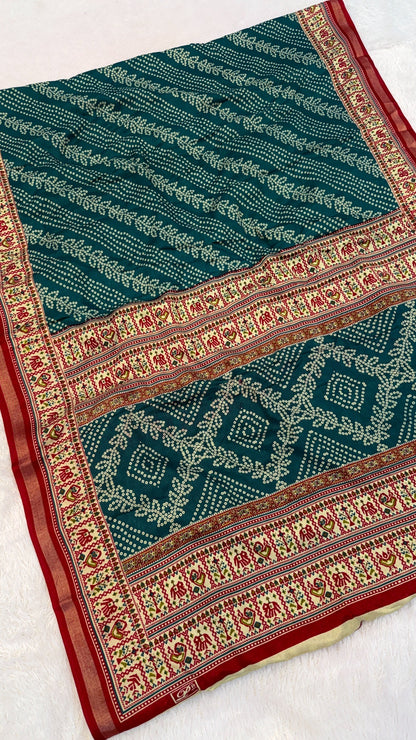 Patola Bandhani X Mul Cotten Saree