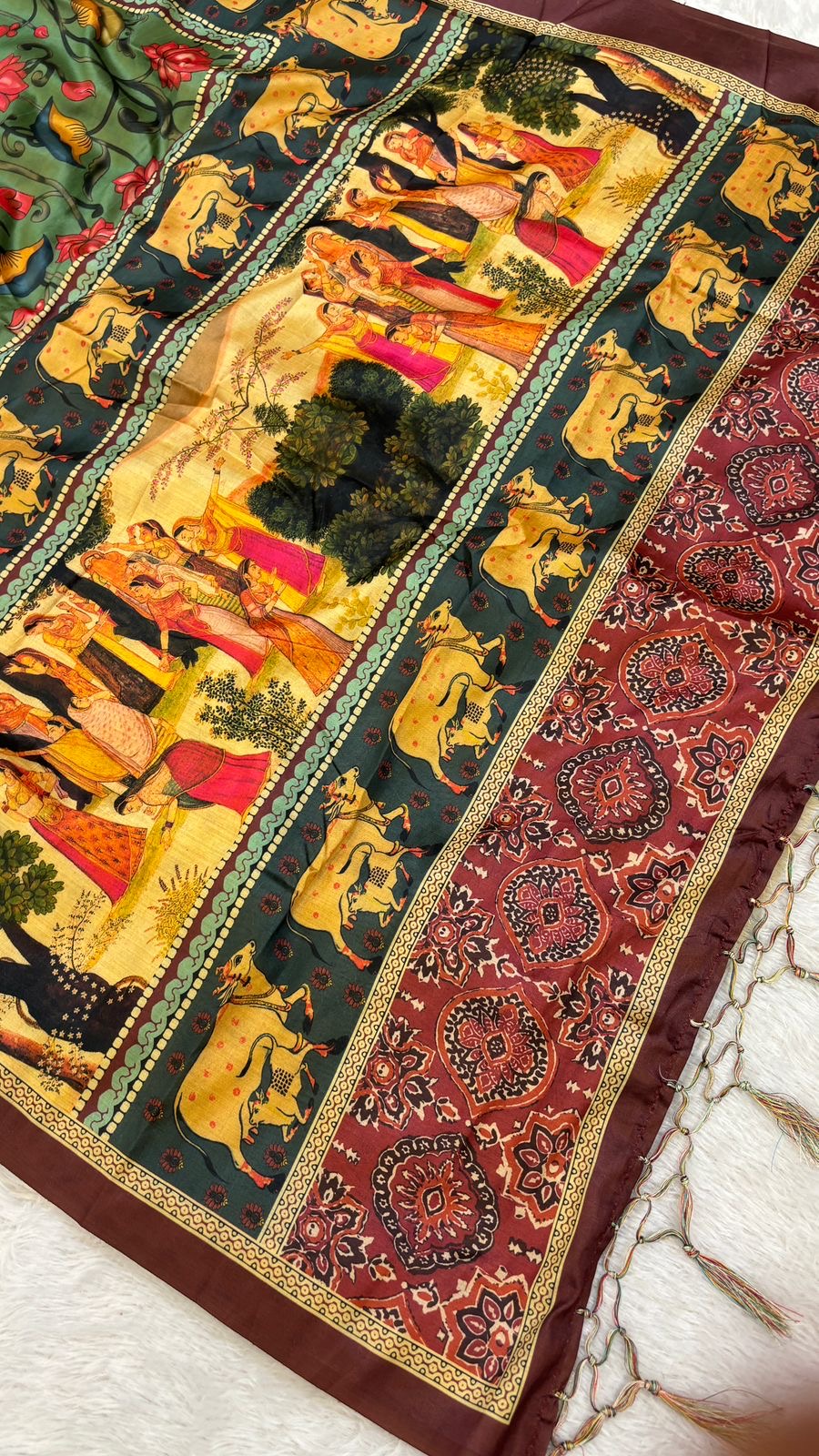 Tusser Silk Kalamkari Saree Vol.6