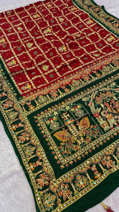 Kutchi Gharchola Saree (Hast Melap)