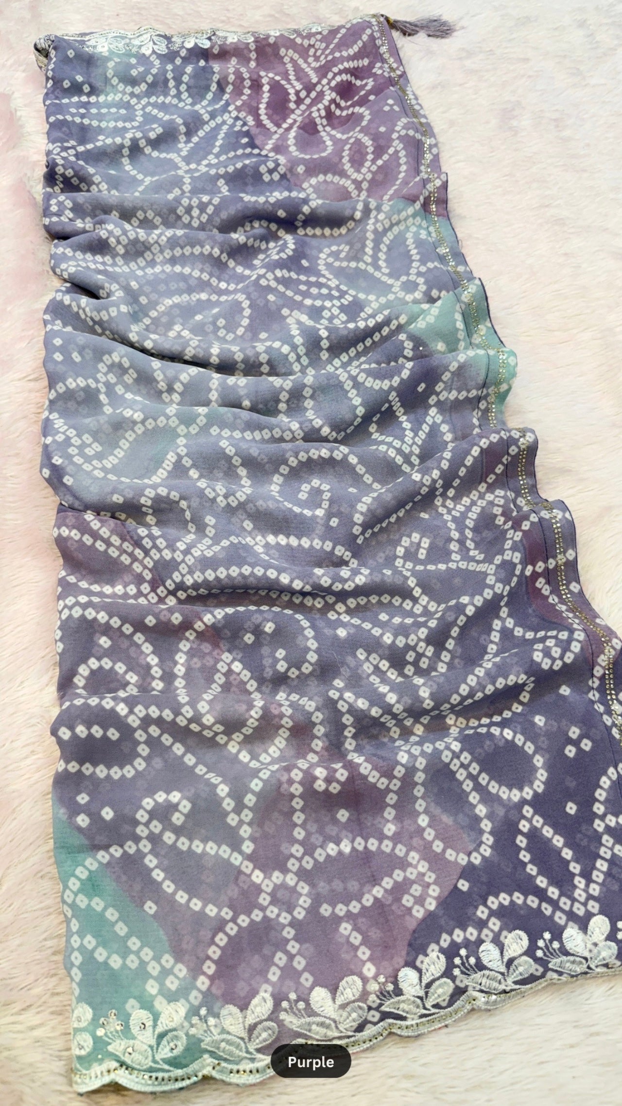 Bollywood Bandhani Saree (Pure Chiffon)