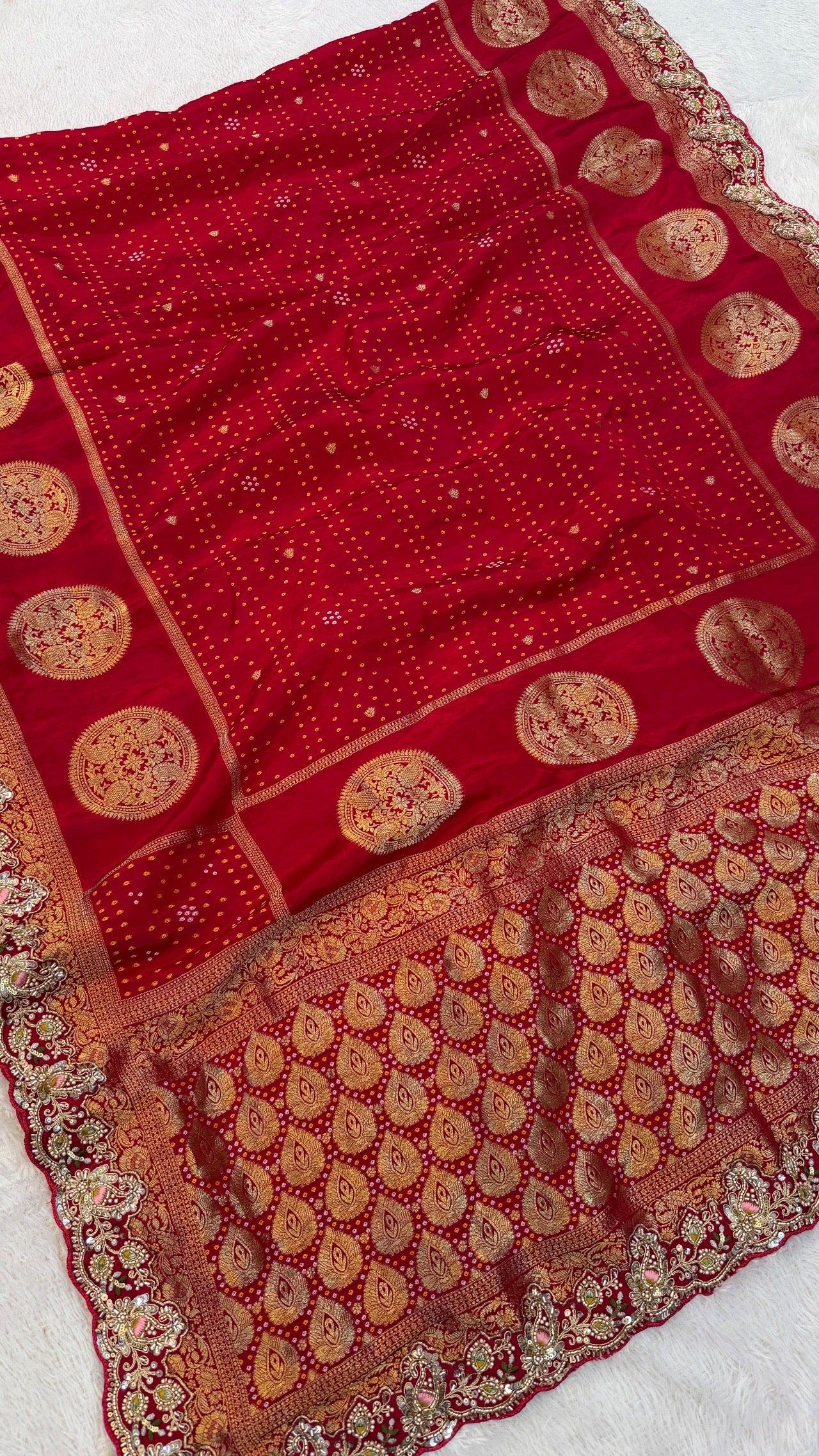 Laal Pari - The Handloom Atelier Handwork Saree