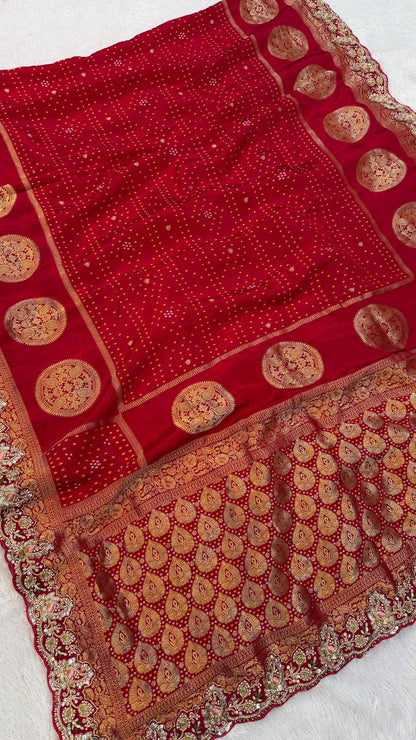 Laal Pari - The Handloom Atelier Handwork Saree