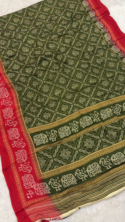 Patola x Gharchola Border Semi Silk Saree