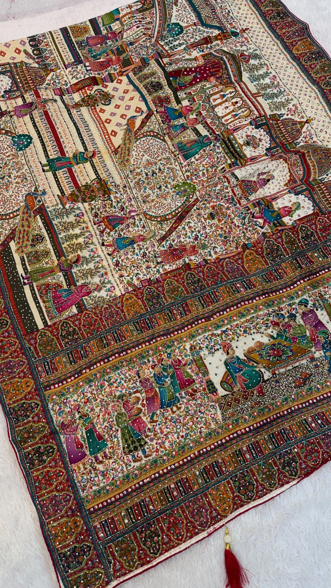 Pure Kalamkari Real Handwork Saree (6)