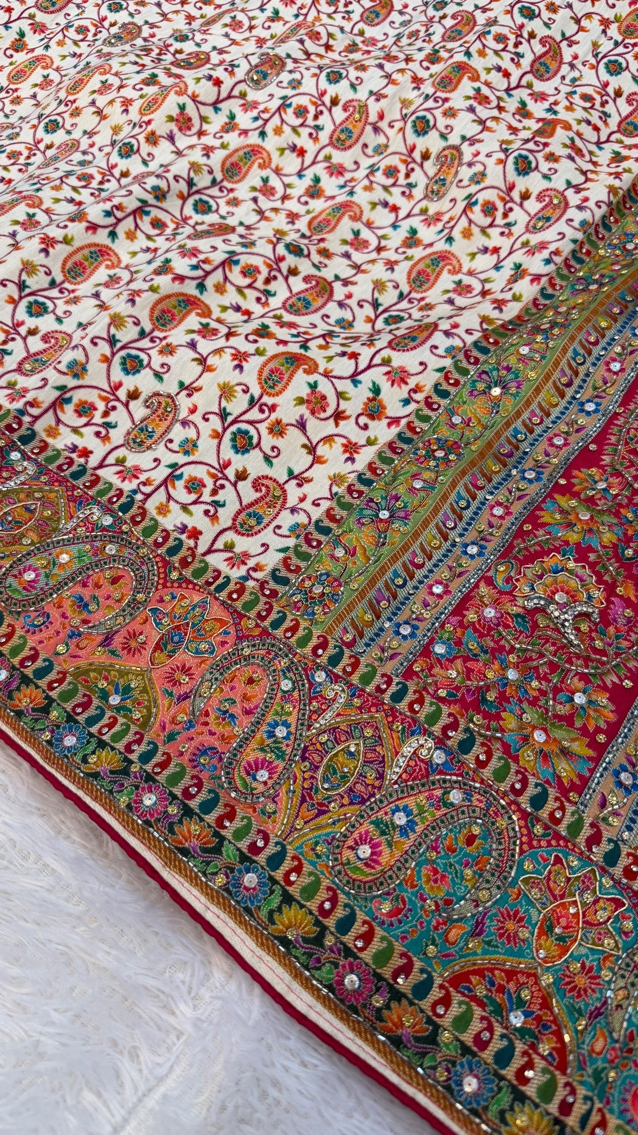 Pure Kalamkari Real Handwork Saree (4)