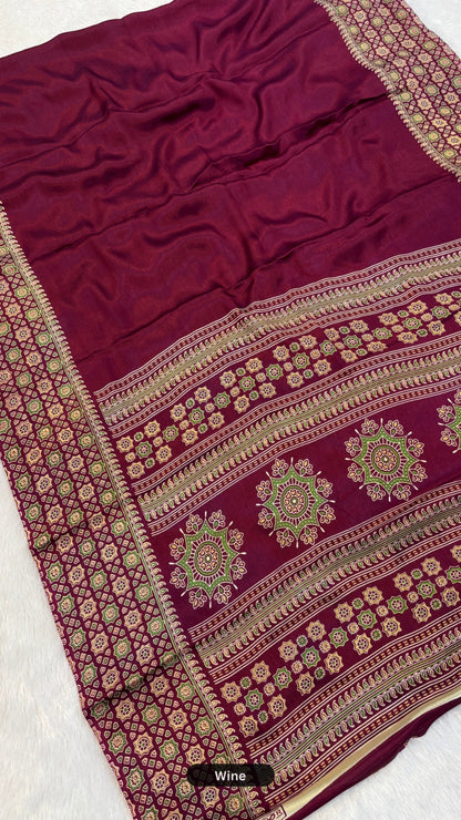 Budget Friendly Ajrakh Saree