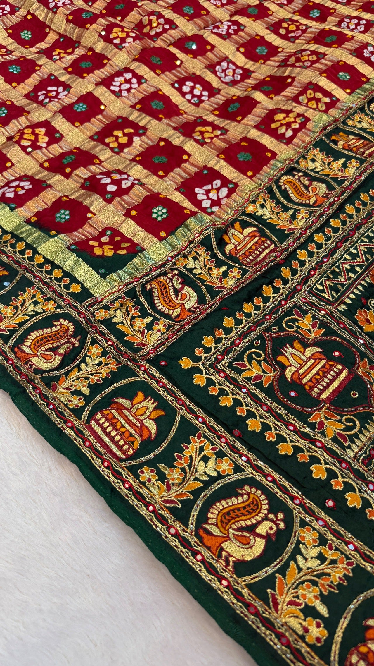 Traditional Gharchola Saree (A.)