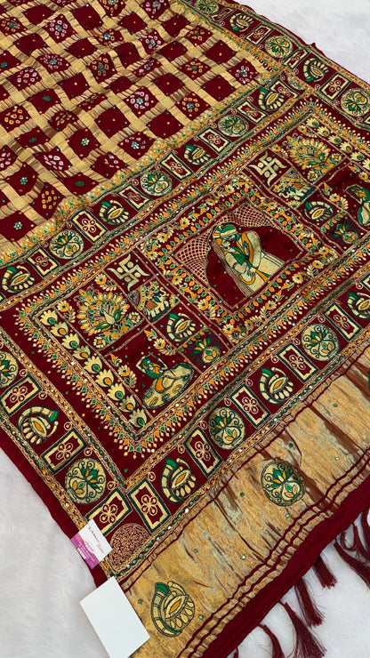 Traditional Gharchola Saree (E.)