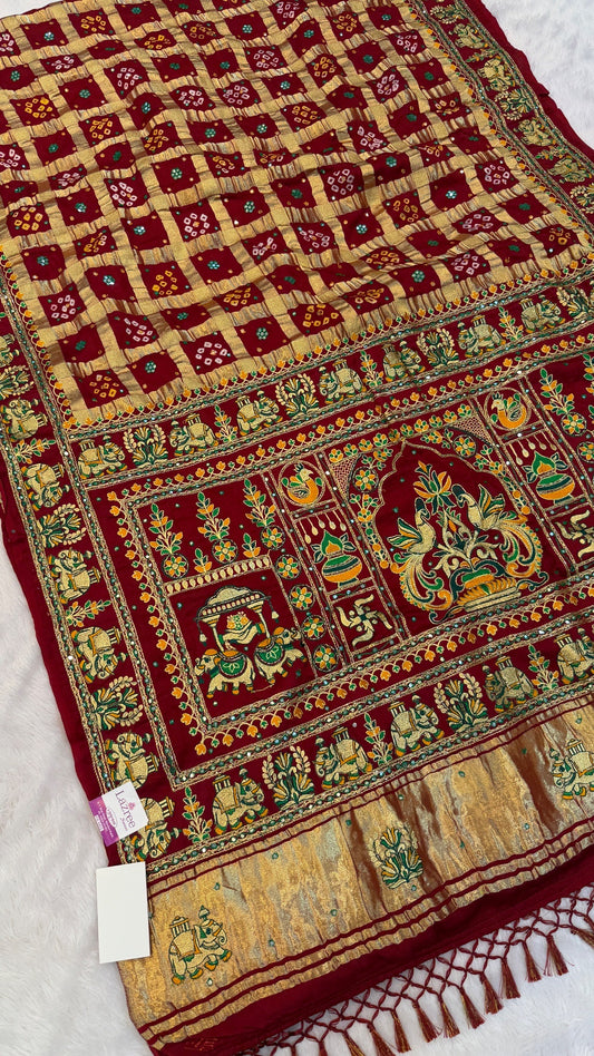 Traditional Gharchola Saree (C.)