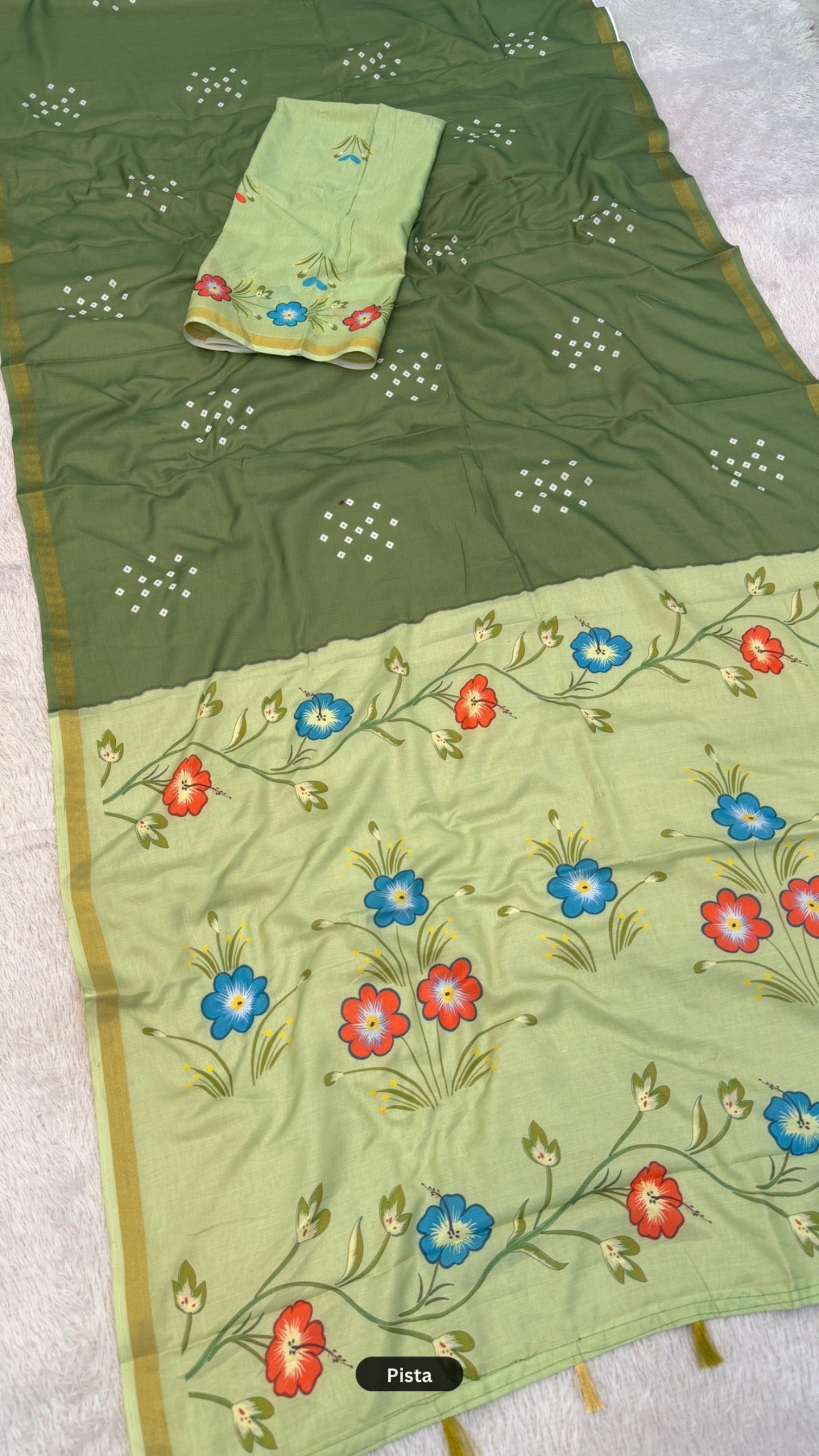 Floral Bandhani Saree - Special For Reseller