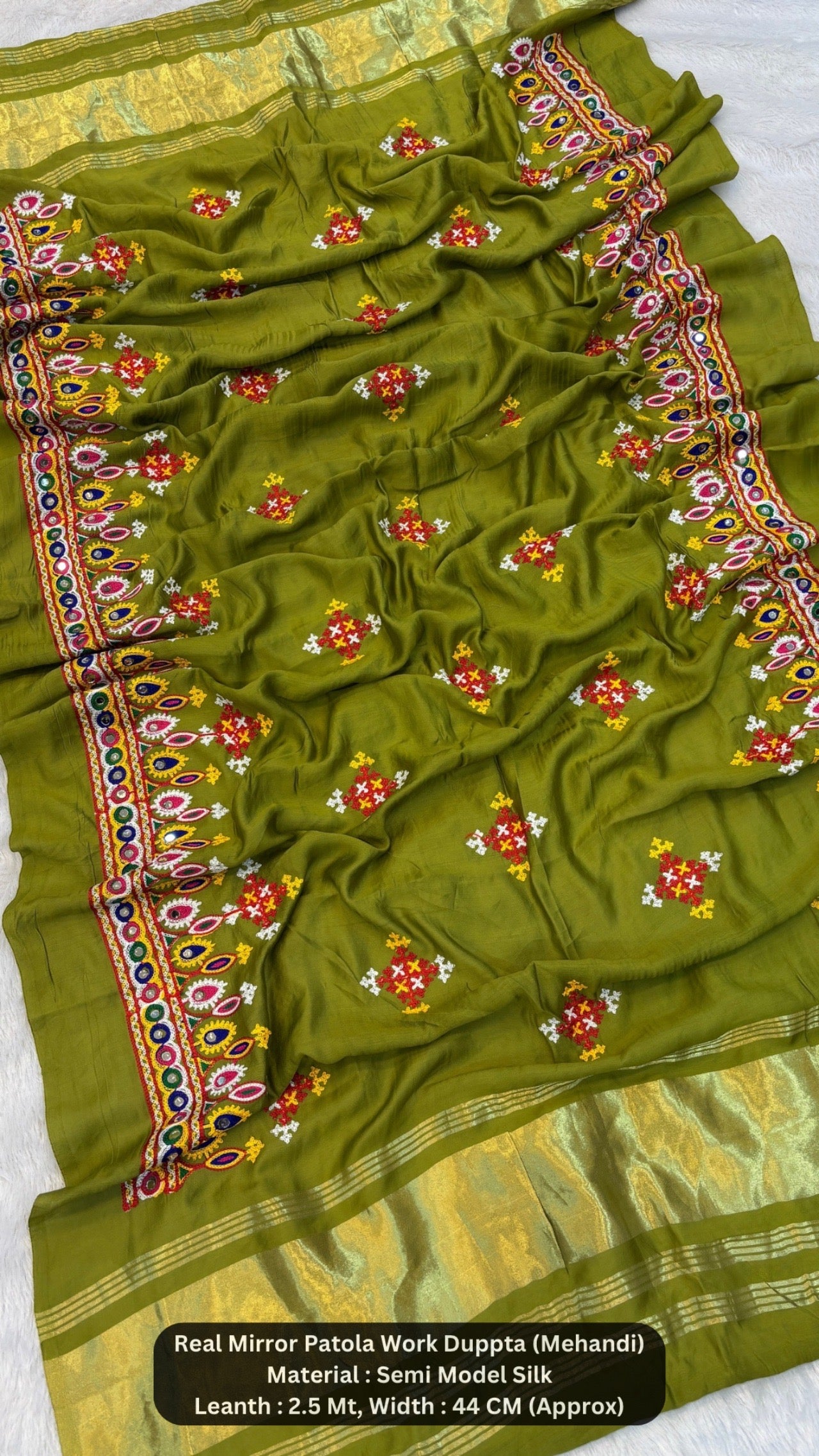 Real Mirror Patola Work Duppta (199+ Original Mirror)