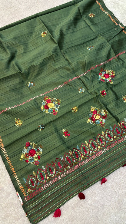 Hand Boutique French Knot Unn Work Saree (Vol.13)