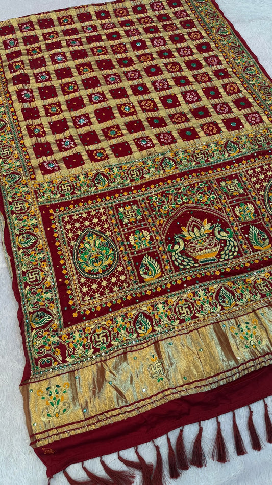 Traditional Gharchola Saree - 4040