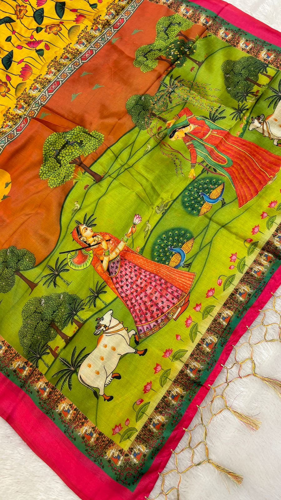 Tusser Silk Kalamkari Saree Vol.3