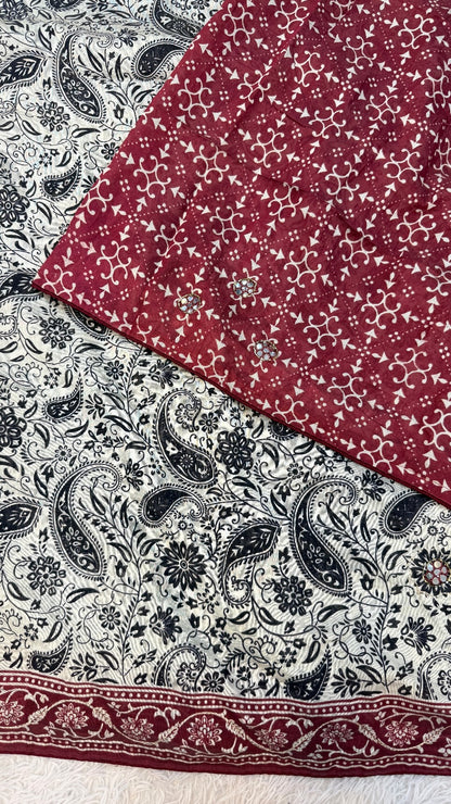 Kalamkari Sitara Work Saree
