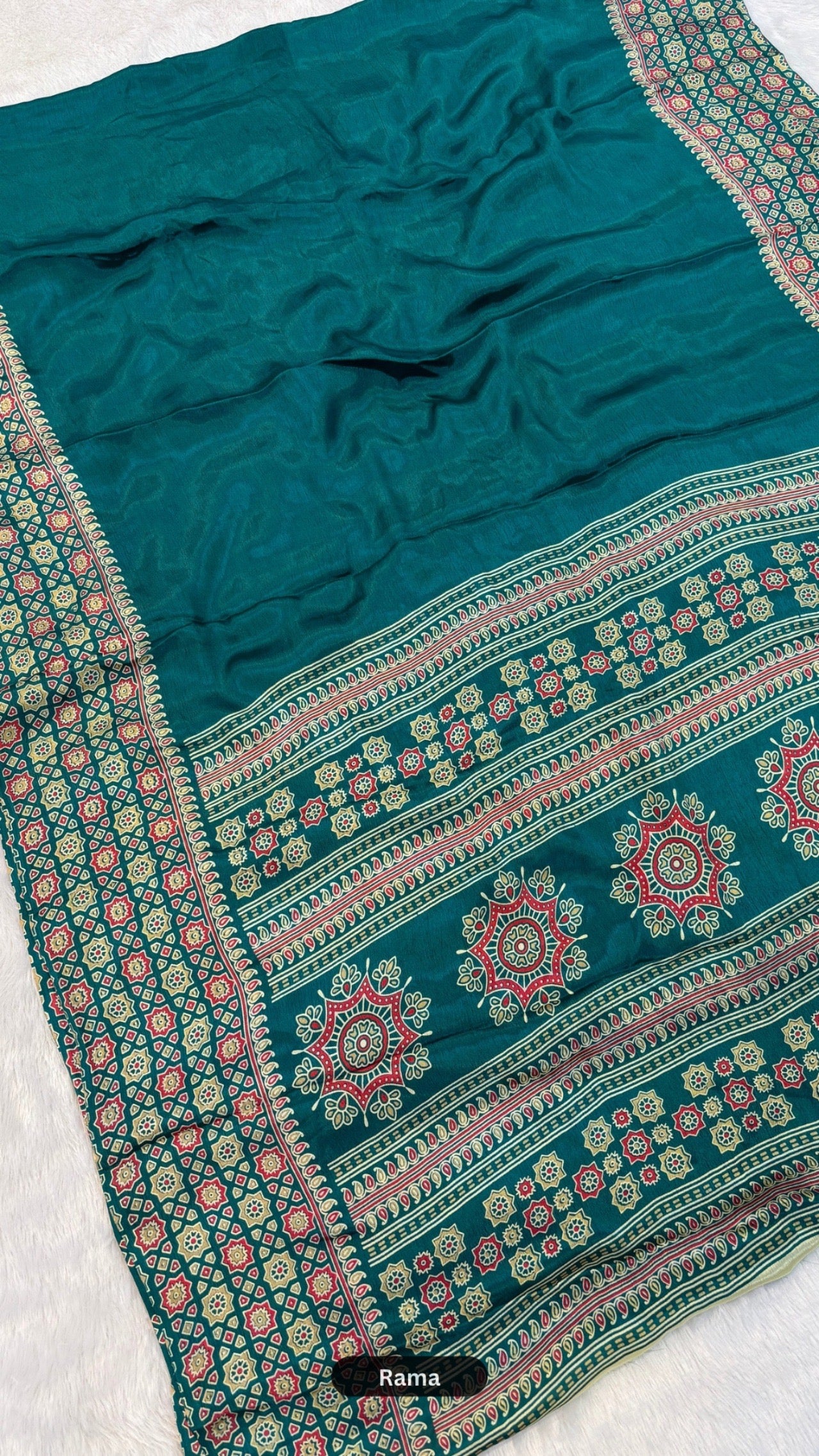 Budget Friendly Ajrakh Saree