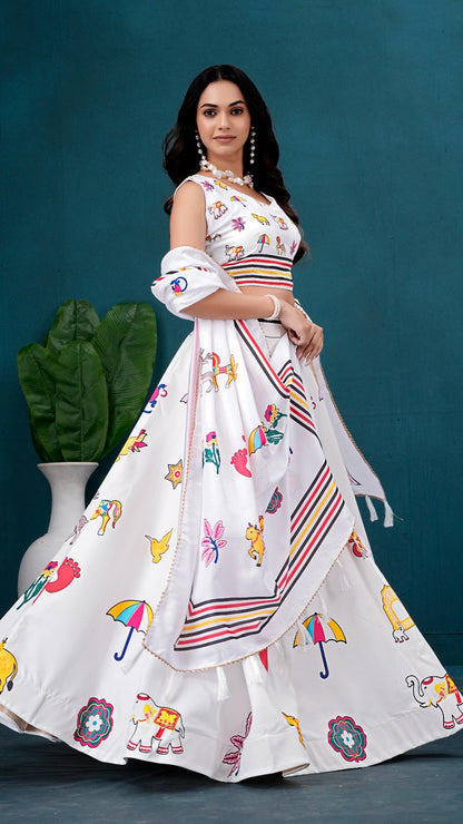 Chitrakari Lehenga Choli (7 Meter Flair)