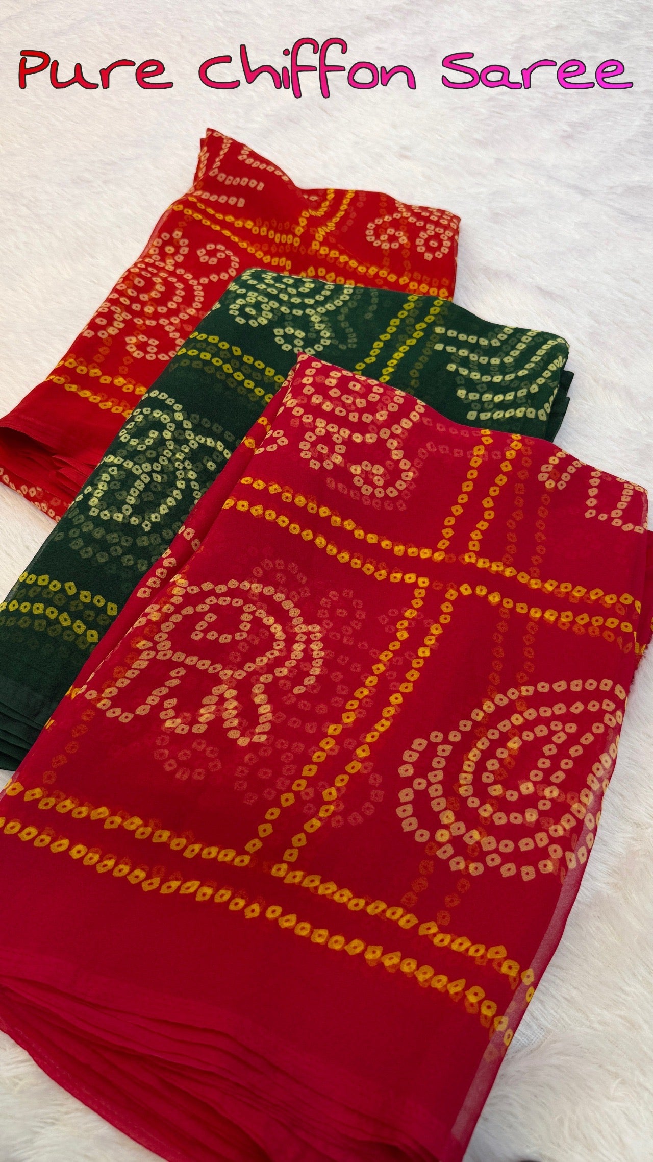 Pure Chiffon Saree (Gharchola)