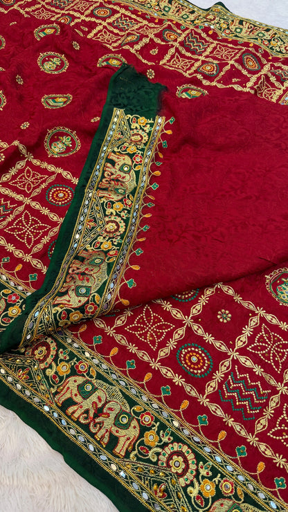 Kutchi Gharchola Saree (Doli-Barrat)