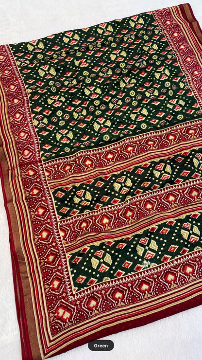 Ikkat Patola X Mul Cotten Saree