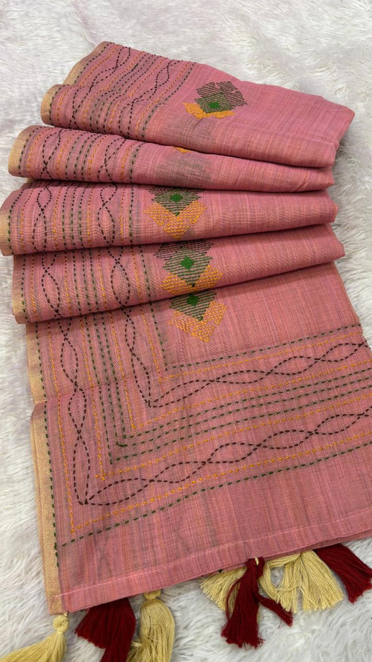 Corporate Wear Katha Saree (Kutchi Designe)