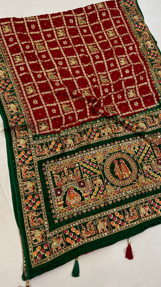 Kutchi Gharchola Saree (Airawat)