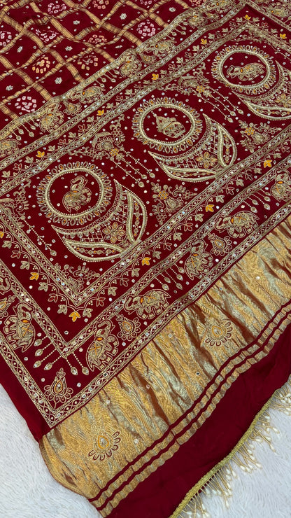 Traditional Gharchola Saree - 4074