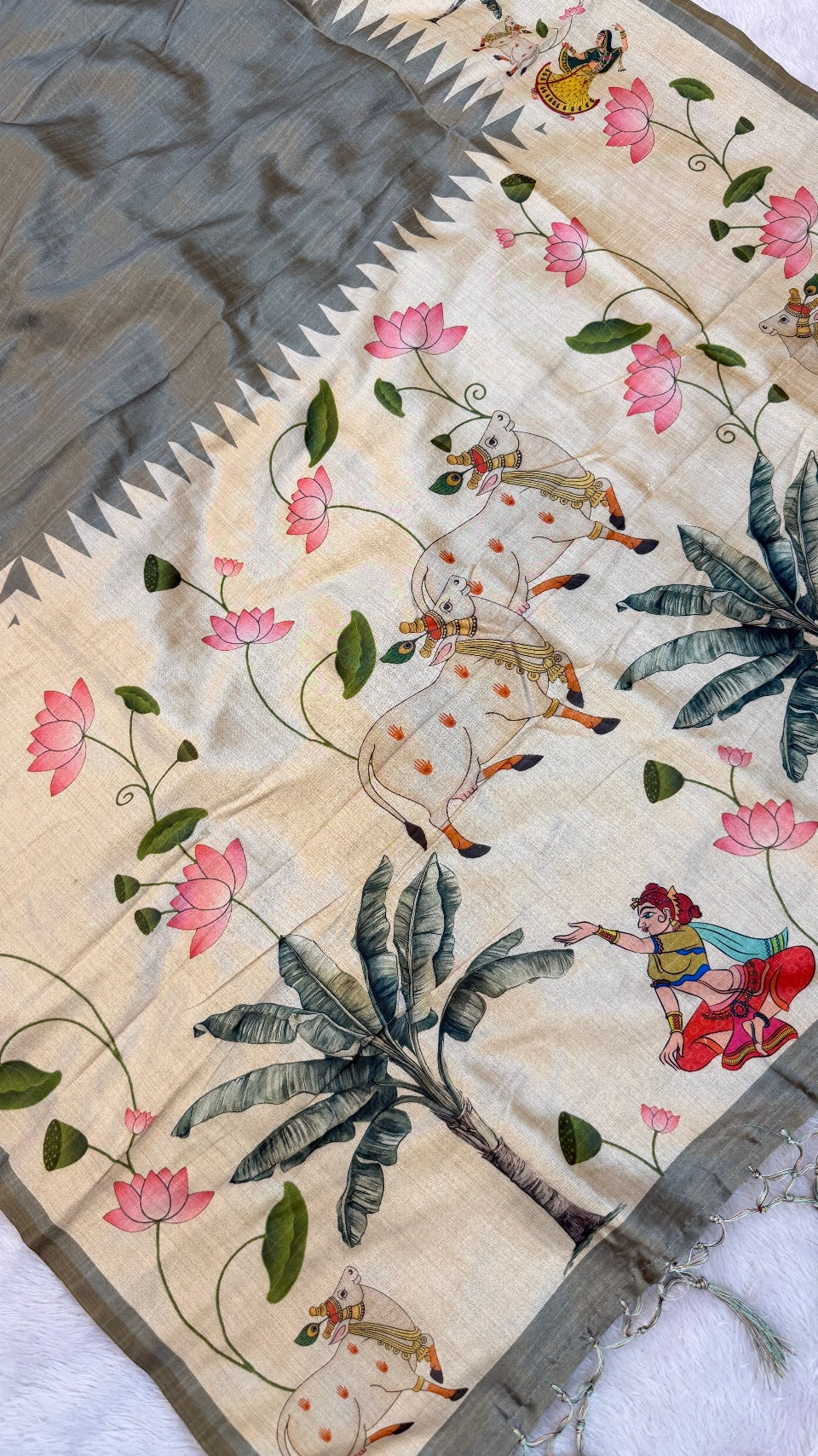 Tusser Silk Kalamkari Saree Vol.14