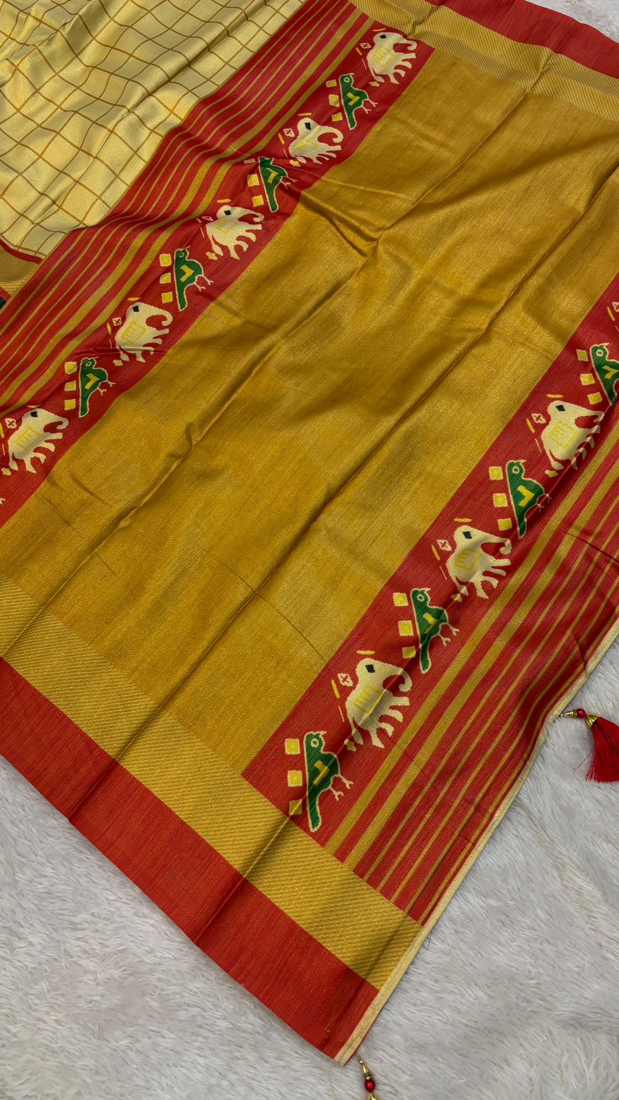 Golden Tissue Silk Patola Saree