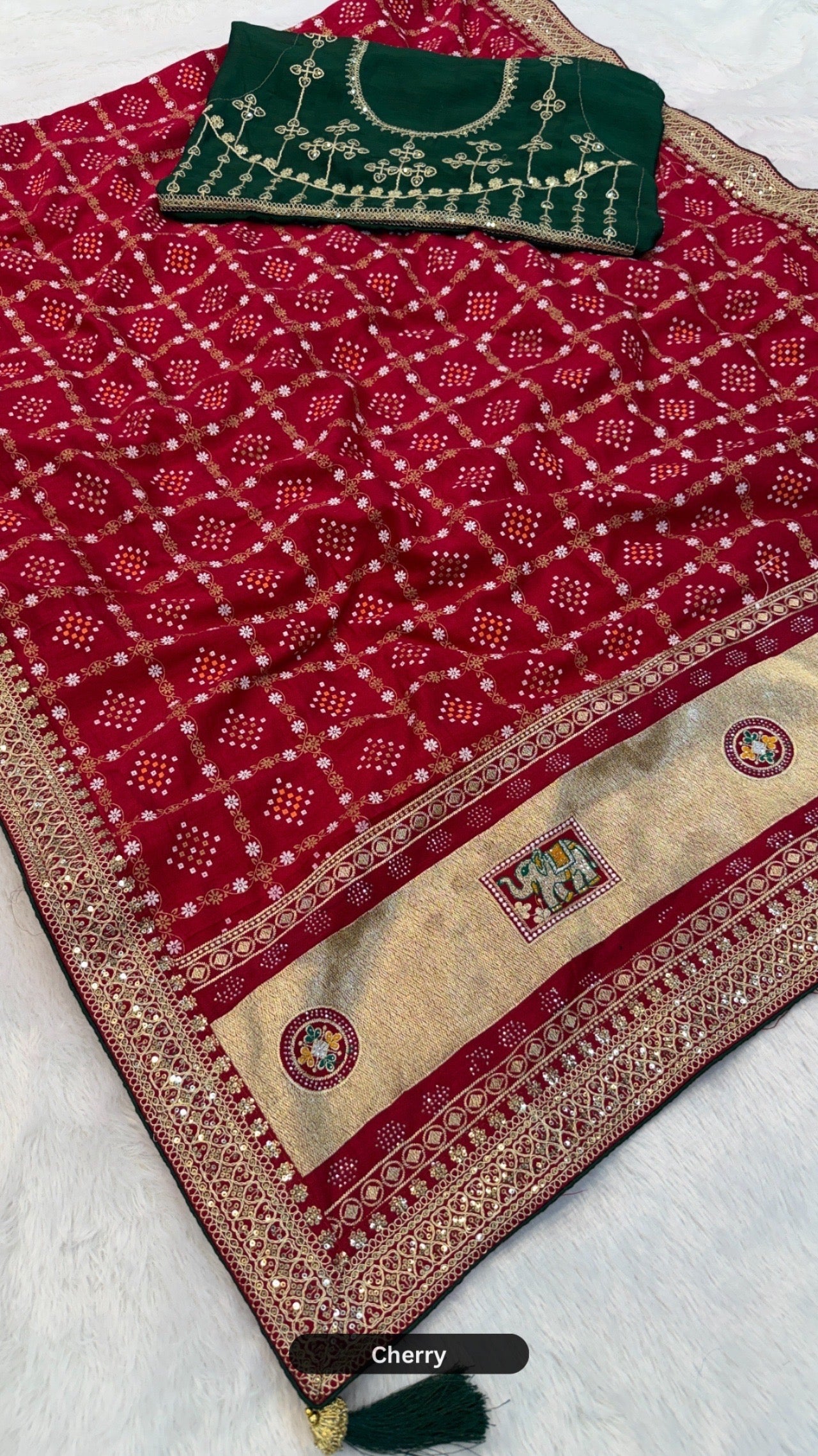 Wedding Special Rajwadi Gharchola Saree (Heavy Blouse) 2