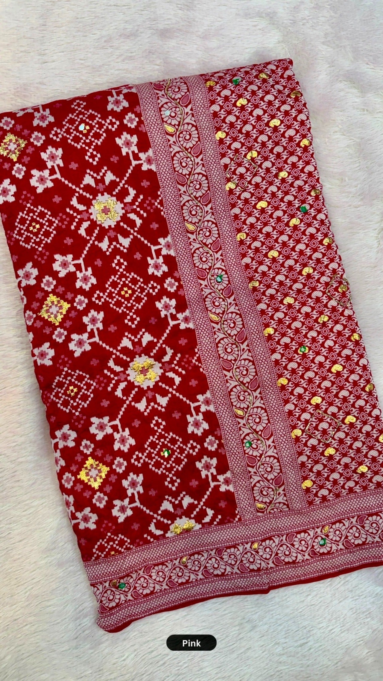 Patola Saree With Handwork