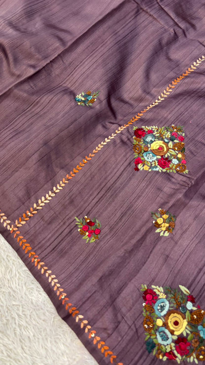 Hand Boutique French Knot Unn Work Saree (Vol.3)